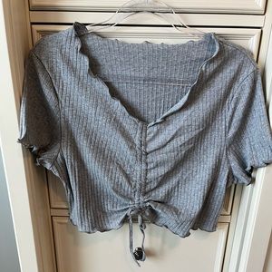 SHEIN gray cropped t-shirt, NWOT, size 2X